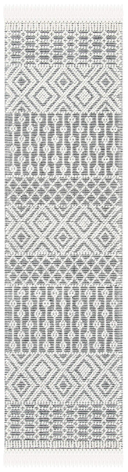 SAFAVIEH Area Rug 8x10 - Natura Collection - Large - Ivory, Handmade Wool, Moroccan Boho Fringe Design, Ideal for Living Room, Bedroom, Dining Space (NAT852B)