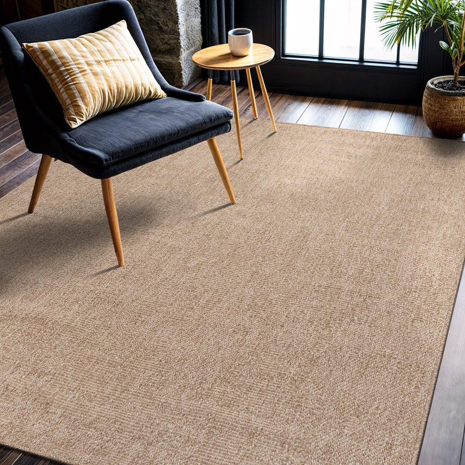 CAMILSON Easy Jute Rug 10x14, Indoor Outdoor Natural Color Fiber Area Rugs for Living Room Patio and Kitchen Rug Herringbone Woven Design Easy-Cleaning Washable Outside Carpet Alfombras 10 x 14