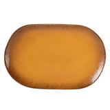 Bloomhouse Santorini Mist Double Bowl Terracotta Reactive Glaze Plates and Bowls Dinnerware Set - Amber, Service for Four (16pcs)