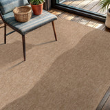 CAMILSON Easy Jute Rug 10x14, Indoor Outdoor Natural Color Fiber Area Rugs for Living Room Patio and Kitchen Rug Herringbone Woven Design Easy-Cleaning Washable Outside Carpet Alfombras 10 x 14