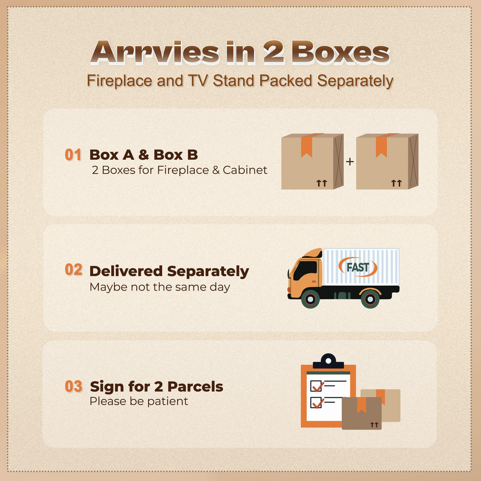 Huuger Fireplace TV Stand with LED Lights for 75 Inch TV, 3-Side Glass Fireplace Entertainment Center, 70 Inch Farmhouse Television Stands Stand with 4 Deep Drawers for Living Room, Brown