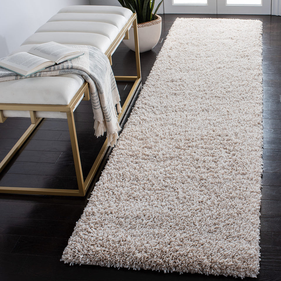 SAFAVIEH Area Rug 8x10 - California Shag Collection - Large - Beige, Non-Shedding & Easy Cleaning, Ultra Plush Thick Pile, Ideal for Living Room, Bedroom, Dining Space (SG151-1313)