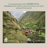 Bloomhouse Santorini Mist Double Bowl Terracotta Reactive Glaze Plates and Bowls Dinnerware Set - Amber, Service for Four (16pcs)