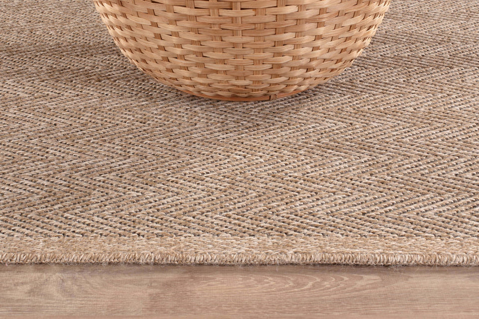 CAMILSON Easy Jute Rug 10x14, Indoor Outdoor Natural Color Fiber Area Rugs for Living Room Patio and Kitchen Rug, Sisal Boho Woven Design, Easy-Cleaning, Washable Outside Carpet Alfombras (10 x 14)