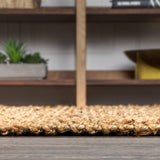 JONATHAN Y Handwoven Jute Fringe Natural Indoor Area Rug, 8x10, Pata, Bohemian, Rustic, Cottage, Easy-Cleaning for Living Room, Bedroom, Kitchen, Non-Shedding (NRF103A-8)