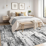 Area Rugs for Living Room: 12x15 Abstract Washable Rug Modern Neutral Large Soft Stain Resistant Non-Slip Backing Machine Table for Bedroom Dining Room Indoor Home Office Carpet - Gold Brown