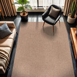 CAMILSON Easy Jute Rug 10x14, Indoor Outdoor Natural Color Fiber Area Rugs for Living Room Patio and Kitchen Rug Herringbone Woven Design Easy-Cleaning Washable Outside Carpet Alfombras 10 x 14