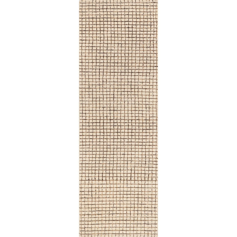 Rugs USA 8'6" x 11'6" Melrose Checked Wool Indoor Area Rug, Contemporary Farmhouse Cream for Living Room, Bedroom, Office, Entryway, Hallway