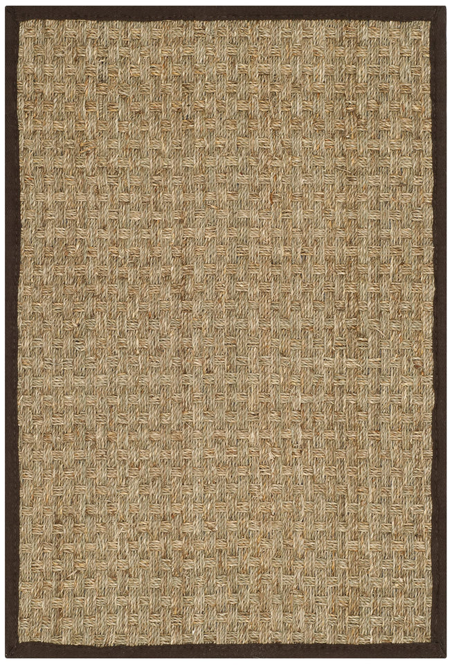 SAFAVIEH Area Rug 8x10 - Natural Fiber Collection - Large - Natural & Beige, Seagrass, Basketweave Pattern (NF114A)