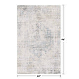 Neutral Living Room Rug - 10x14 Farmhouse Beige Brown Large Area Rug for Dining Room, Bedroom, Low Pile Lightweight Washable