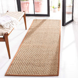 SAFAVIEH Area Rug 8x10 - Natural Fiber Collection - Large - Natural & Beige, Seagrass, Basketweave Pattern (NF114A)