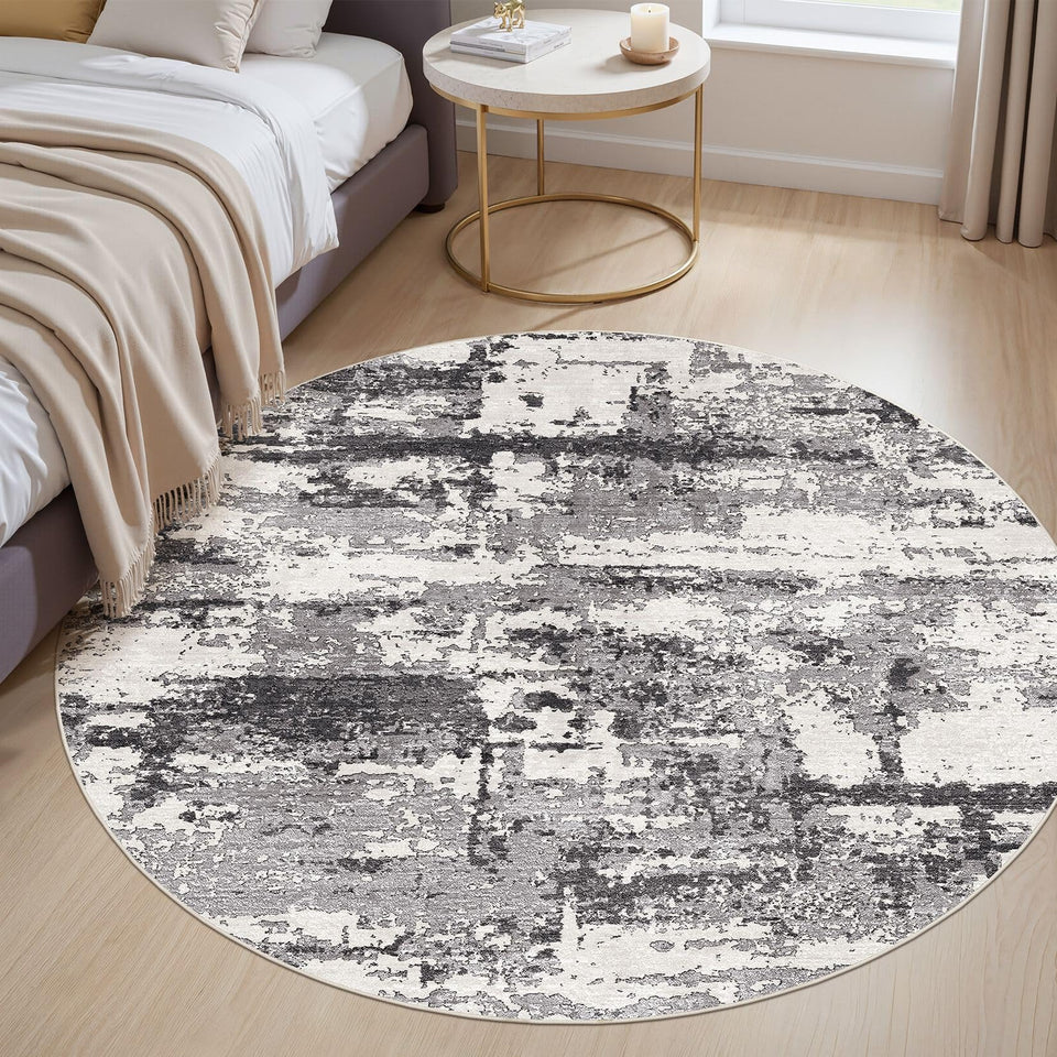 Area Rugs for Living Room: 12x15 Abstract Washable Rug Modern Neutral Large Soft Stain Resistant Non-Slip Backing Machine Table for Bedroom Dining Room Indoor Home Office Carpet - Gold Brown