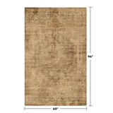 Neutral Living Room Rug - 10x14 Farmhouse Beige Brown Large Area Rug for Dining Room, Bedroom, Low Pile Lightweight Washable