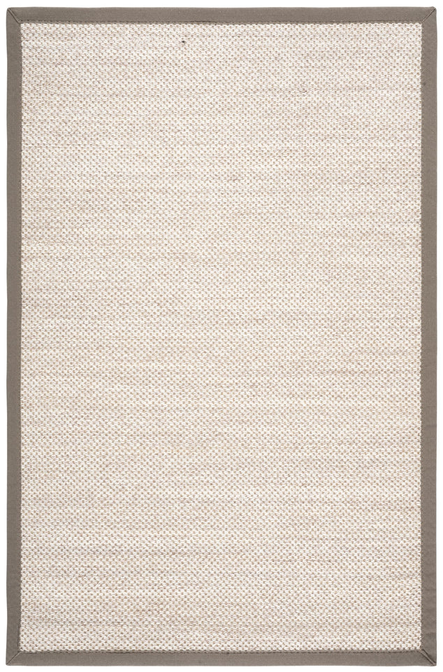 SAFAVIEH Area Rug 8x10 - Natural Fiber Collection - Large - Marble & Beige, Sisal, Woven Design with Border (NF143C)