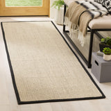 SAFAVIEH Area Rug 8x10 - Natural Fiber Collection - Large - Marble & Beige, Sisal, Woven Design with Border (NF143C)