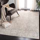SAFAVIEH Evoke Collection Area Rug - 9' x 12', Ivory & Taupe, Oriental Distressed Design, Non-Shedding & Easy Care, Ideal for High Traffic Areas in Living Room, Bedroom (EVK256E)