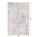 Neutral Living Room Rug - 10x14 Farmhouse Beige Brown Large Area Rug for Dining Room, Bedroom, Low Pile Lightweight Washable