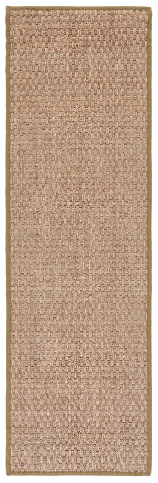SAFAVIEH Area Rug 8x10 - Natural Fiber Collection - Large - Natural & Beige, Seagrass, Basketweave Pattern (NF114A)