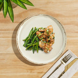 AmorArc Ceramic Dinnerware Sets for 8, 24 Pieces Handpainted Plates and Bowls Set with Rustic Terracotta Underside, Scratch Resistant Stoneware Dishes Set, Dishwasher & Microwave Safe, Light Beige