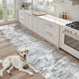 Area Rugs for Living Room: 12x15 Abstract Washable Rug Modern Neutral Large Soft Stain Resistant Non-Slip Backing Machine Table for Bedroom Dining Room Indoor Home Office Carpet - Gold Brown