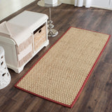 SAFAVIEH Area Rug 8x10 - Natural Fiber Collection - Large - Natural & Beige, Seagrass, Basketweave Pattern (NF114A)