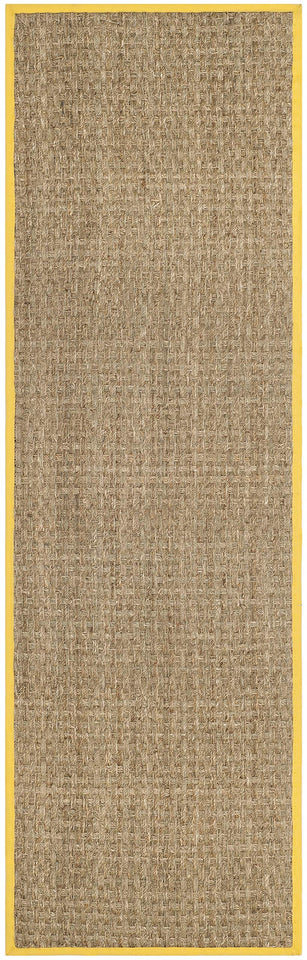SAFAVIEH Area Rug 8x10 - Natural Fiber Collection - Large - Natural & Beige, Seagrass, Basketweave Pattern (NF114A)