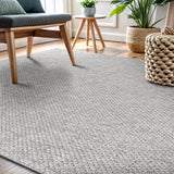 CAMILSON Easy Jute Rug 10x14, Indoor Outdoor Natural Color Fiber Area Rugs for Living Room Patio and Kitchen Rug, Sisal Boho Woven Design, Easy-Cleaning, Washable Outside Carpet Alfombras (10 x 14)