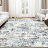 Area Rugs for Living Room: 12x15 Abstract Washable Rug Modern Neutral Large Soft Stain Resistant Non-Slip Backing Machine Table for Bedroom Dining Room Indoor Home Office Carpet - Gold Brown