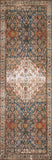Loloi Layla Collection LAY-03 Olive/Charcoal 9'-0" x 12'-0" .13" Thick Area Rug, Soft, Durable, Vintage Inspired, Distressed, Low Pile, Non-Shedding, Easy Clean, Printed, Living Room Rug