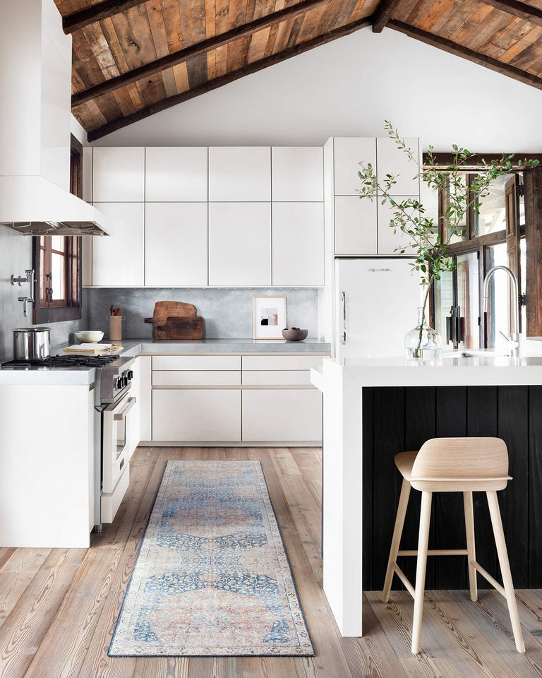 Loloi Layla Collection LAY-03 Olive/Charcoal 9'-0" x 12'-0" .13" Thick Area Rug, Soft, Durable, Vintage Inspired, Distressed, Low Pile, Non-Shedding, Easy Clean, Printed, Living Room Rug