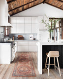 Loloi Layla Collection LAY-03 Olive/Charcoal 9'-0" x 12'-0" .13" Thick Area Rug, Soft, Durable, Vintage Inspired, Distressed, Low Pile, Non-Shedding, Easy Clean, Printed, Living Room Rug