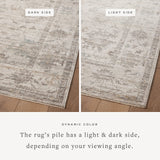 Loloi Magnolia Home by Joanna Gaines Millie Collection MIE-02 Sky/Gold 7'-10" x 10', .25" Pile Height, Area Rug