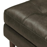 POLY & BARK Napa 72" Apartment Sofa – Italian-Tanned Full-Grain Pure-Aniline or Semi-Aniline Leather, Feather-Down Cushioning, Kiln-Dried Solid Wood Frame, Walnut Legs - Cognac Tan