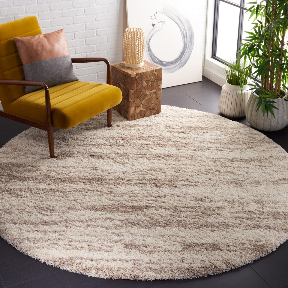 SAFAVIEH Area Rug 8x10 - Hudson Shag Collection - Large - Ivory & Beige, Non-Shedding & Easy Cleaning, Ultra Plush Thick Pile, Ideal for Living Room, Bedroom, Dining Space (SGH206B)