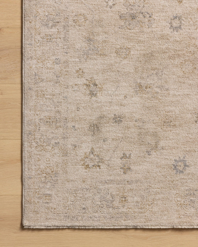 Loloi Chris Loves Julia Louisa Collection LOI-03 Taupe/Ivory 7'-10" x 10', .38" Pile Height, Area Rug