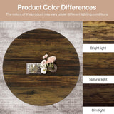 Tribesigns Round Coffee Table, 31.7" Wooden 2-Tier Circle Coffee Table with Storage Shelves, Modern Accent Cocktail Table Center Table for Living Room, Rustic Brown