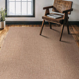 CAMILSON Easy Jute Rug 10x14, Indoor Outdoor Natural Color Fiber Area Rugs for Living Room Patio and Kitchen Rug, Sisal Boho Woven Design, Easy-Cleaning, Washable Outside Carpet Alfombras (10 x 14)