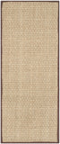 SAFAVIEH Area Rug 8x10 - Natural Fiber Collection - Large - Natural & Beige, Seagrass, Basketweave Pattern (NF114A)
