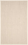 SAFAVIEH Area Rug 8x10 - Natural Fiber Collection - Large - Marble & Beige, Sisal, Woven Design with Border (NF143C)