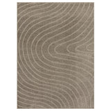 LUXE WEAVERS Modern Geometric Wave Cream 9x12 Area Rug