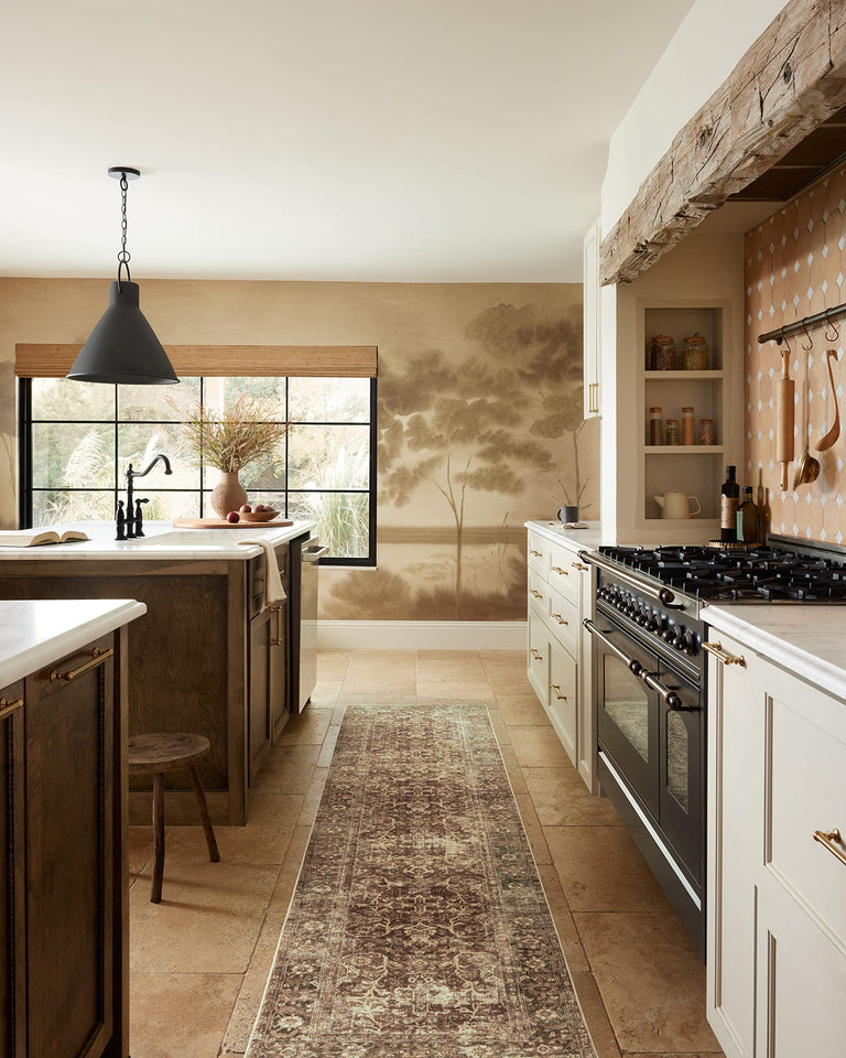 Loloi Magnolia Home by Joanna Gaines Sinclair Collection SIN-01 Pebble/Taupe 8'-6" x 11'-6", .25" Pile Height, Machine Washable, Area Rug