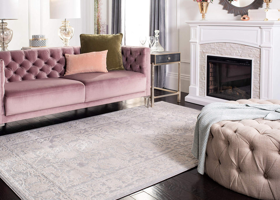 SAFAVIEH Area Rug 9x12 - Reflection Collection - Large - Cream & Ivory, Non-Shedding & Easy Cleaning, Ideal for Living Room, Bedroom, Dining Space (RFT665D)