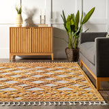 nuLOOM 8x11 Ansley Moroccan Tassel Area Rug, Light Grey, High-Low Textured Bohemian Design, Plush High Pile, Stain Resistant, For Bedroom, Living Room, Hallway, Entryway