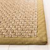 SAFAVIEH Area Rug 8x10 - Natural Fiber Collection - Large - Natural & Beige, Seagrass, Basketweave Pattern (NF114A)