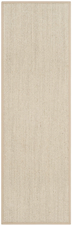 SAFAVIEH Area Rug 8x10 - Natural Fiber Collection - Large - Marble & Beige, Sisal, Woven Design with Border (NF143C)