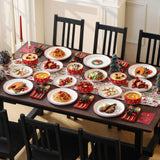 MALACASA Plates and Bowls Sets, 24 Pieces Modern Porcelain Dinnerware Set for 6 Ceramic Dishware Dishes White Kitchen Dinner Dining Ware Set wtih Black Rim Microwave and Dishwasher Safe, Series LUNA