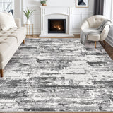 Area Rugs for Living Room: 12x15 Abstract Washable Rug Modern Neutral Large Soft Stain Resistant Non-Slip Backing Machine Table for Bedroom Dining Room Indoor Home Office Carpet - Gold Brown