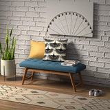 Amazon Basics Small Ottoman Foot Rest, Mid-Century Modern X Square Polyester Foot Stool, Linen, Ivory White, 18"D x 19.8"W x 18.3"H (Previously Rivet Brand)