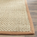SAFAVIEH Area Rug 8x10 - Natural Fiber Collection - Large - Natural & Beige, Seagrass, Basketweave Pattern (NF114A)