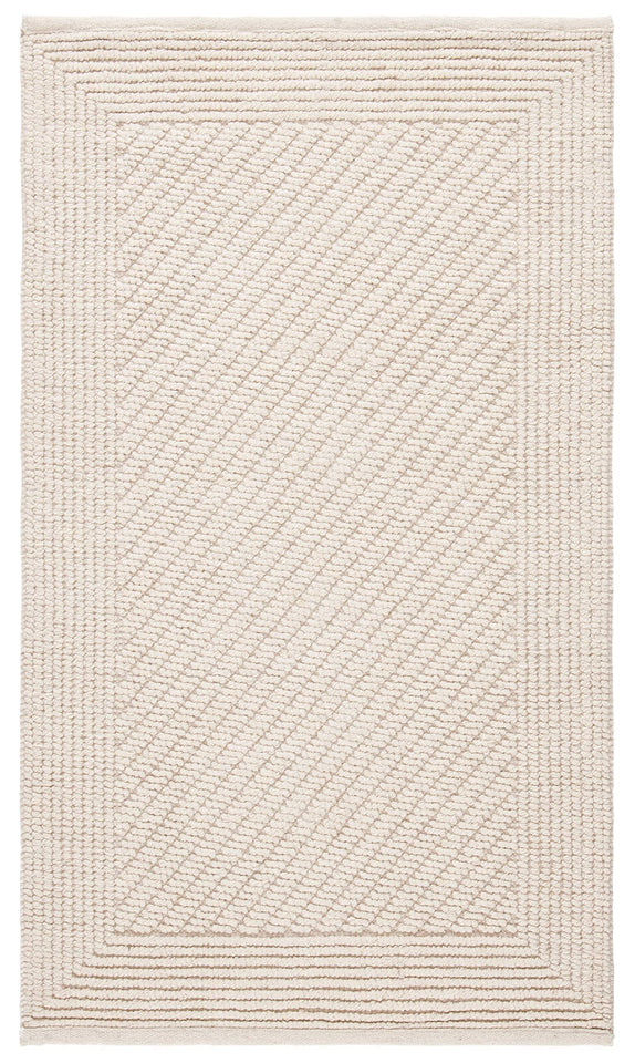 SAFAVIEH Area Rug 8x10 - Natura Collection - Large - Ivory, Handmade Wool, Ideal for Living Room, Bedroom, Dining Space (NAT450A)